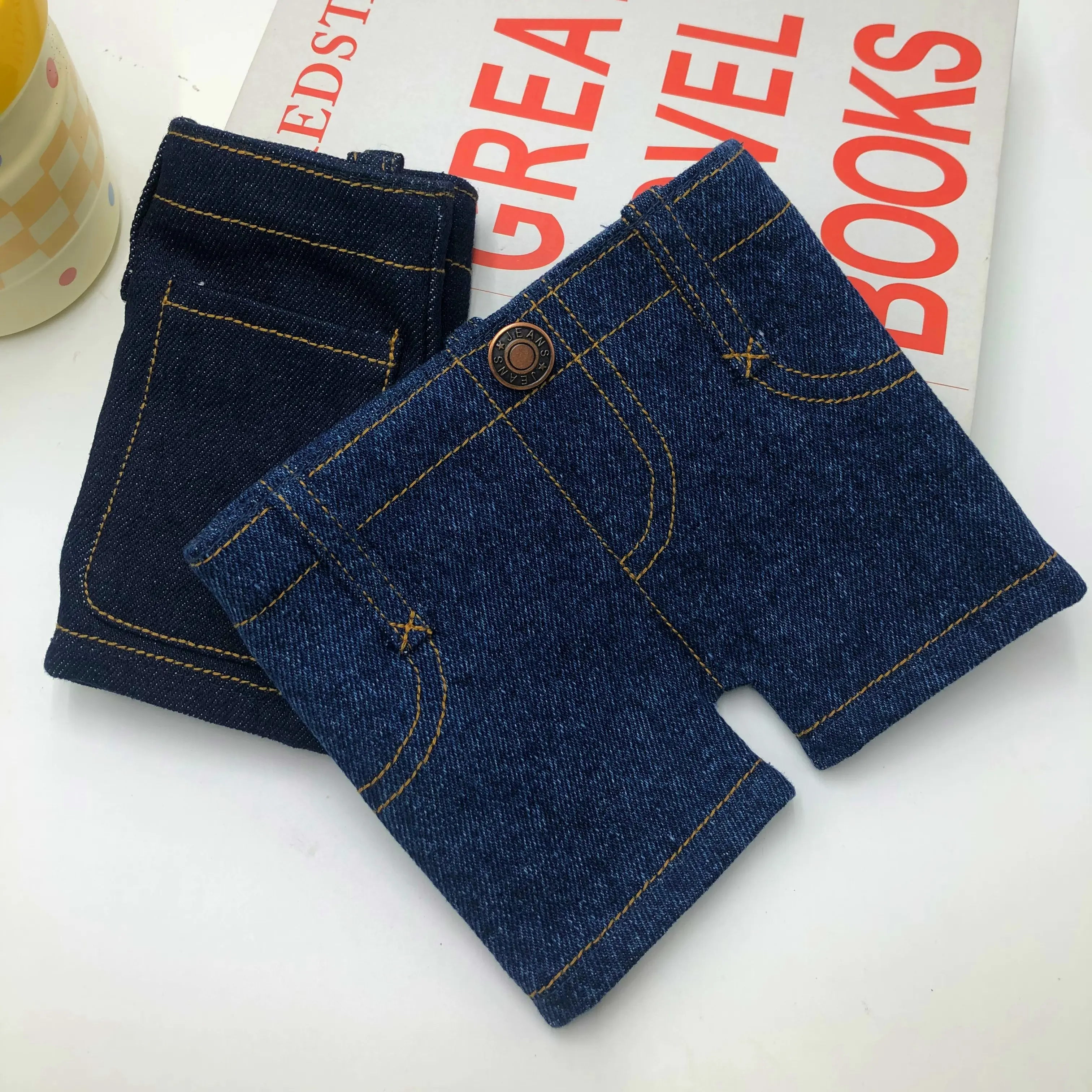 Men's Retro Denim Fabric Bifold Wallet - Slim Compact, Fringe, Metal Button, Geometric Cool Theme Design, Purse with Card Slots, Coin Pocket, Lightweight for Business Travel (Holds Cards, Cash, Keys, Shorts)