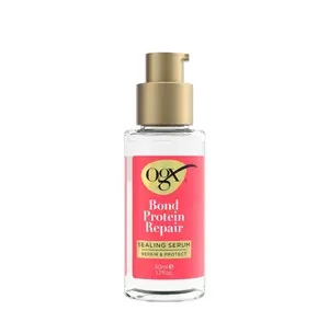OGX Repair & Protect Bond Protein Repair Sealing Hair Serum, Formulated without Parabens, Frizz Treatment, 1.7 fl. oz