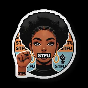 STFU Power Fist Velvety Soft Empowering Decorative Pillow