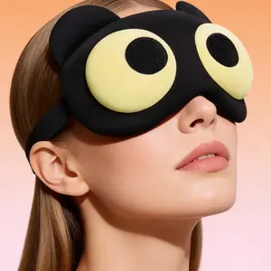 3D Plush Cute Sleep Eye Mask, Sleeping Eye Mask, Novelty Blindfold for Men Women Students, Comfortable Eyewear Design, Relieves Eye Fatigue, Suitable for Naps