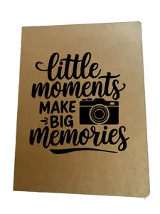 Little Moments Make Big Memories Journal | Kraft Notebook with Camera | Memory Journal Gift