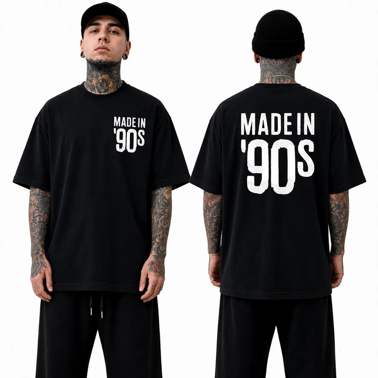 Men's 90s Retro Graphic T-Shirt, Unisex Streetwear Style in Lightweight Soft Cotton, Casual Loose Fit with Double-Sided Distressed Print, Tshirt, 90S Grunge, Layer, Fabric, Stylish, 90S Graphic Tees