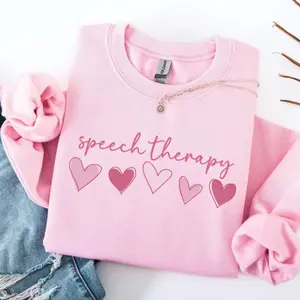 Speech Therapy Valentine Sweatshirt, Valentines Day Speech Therapy Shirt, Gift for Speech Language Pathologist, Speech Therapist Gift