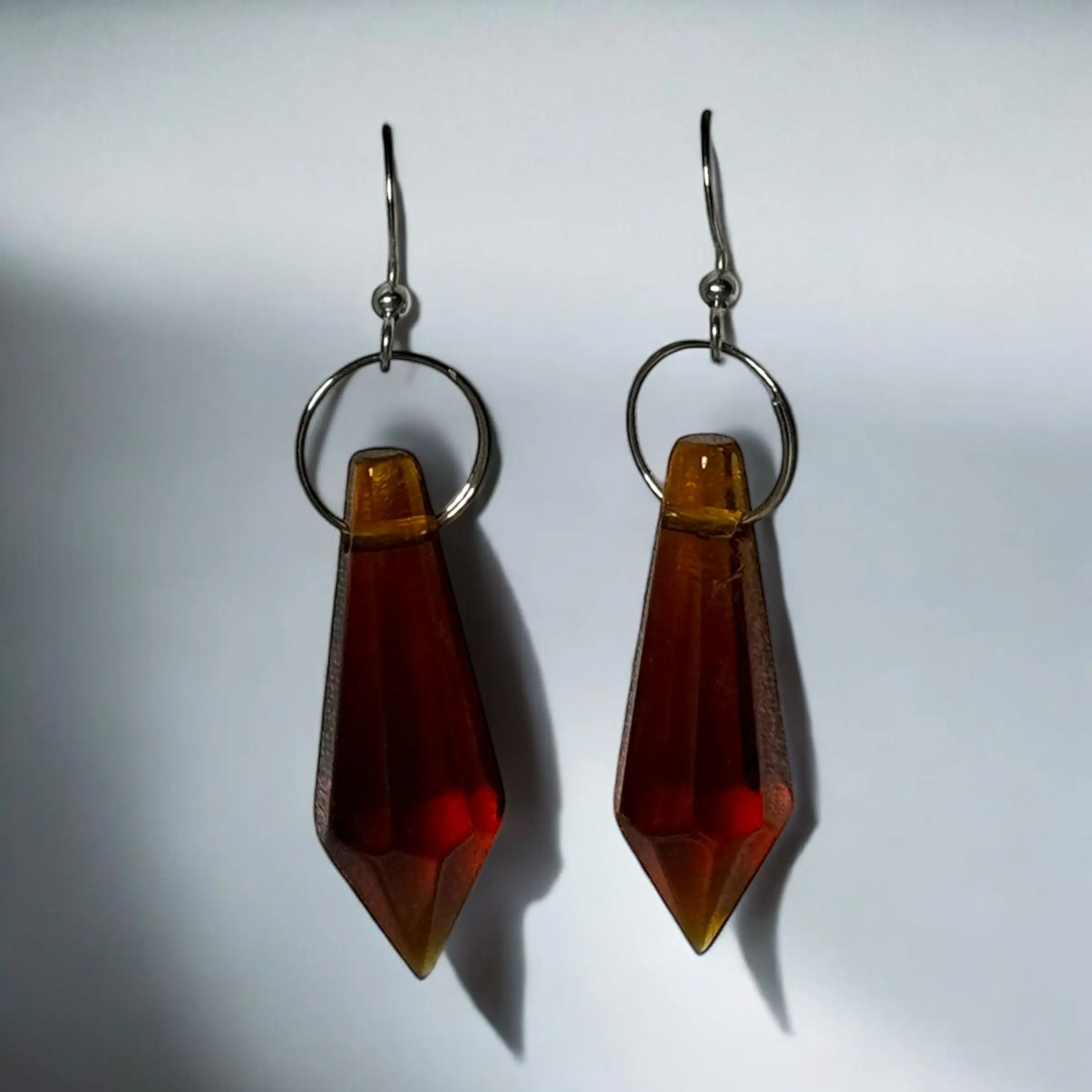 Ether Handmade Earrings Stainless Steel Tarish Resistant Pointed Crysyal Earring for Women