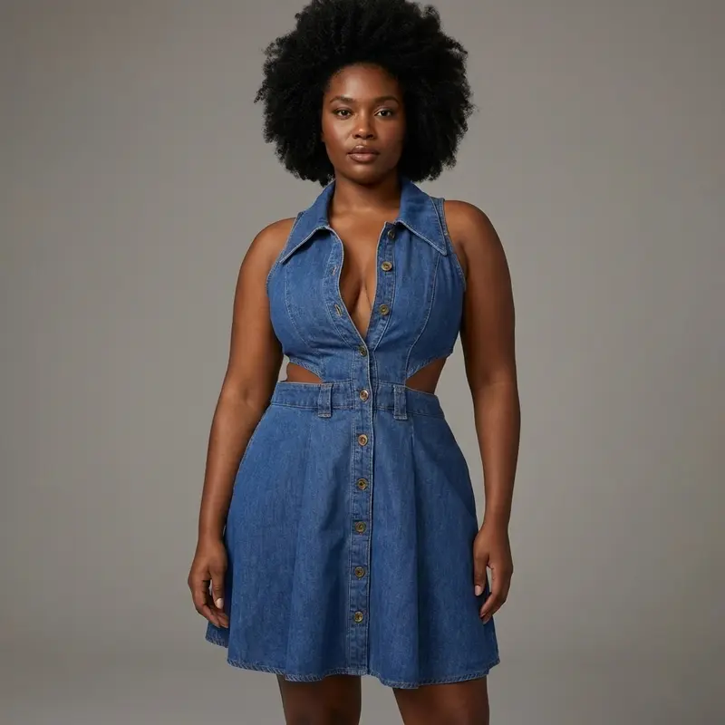 denim dress cut out - TikTok Shop denim dress cut out - TikTok Shop