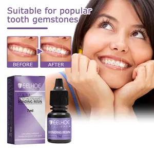 EELHOE Dental Gemstone Decoration Glue DIY Fashion Jewelry Bonding Dental Gemstone Light Curing Glue Oral Resin free samples false  tooth