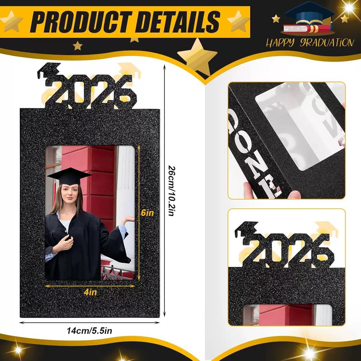 2026 Graduation Table Centerpieces 4/8Pcs Fit 4x6in Photo Grad Gifts Party Favor for Graduates