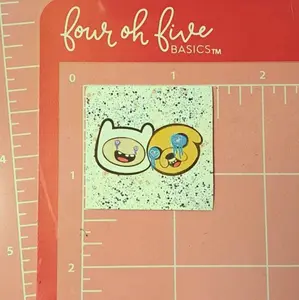 Trippy Adventure Time sticker by SamAcidity, waterproof Finn and Jake sticker, cool sticker art, trippy Finn and Jake Heart Eyes sticker Metal