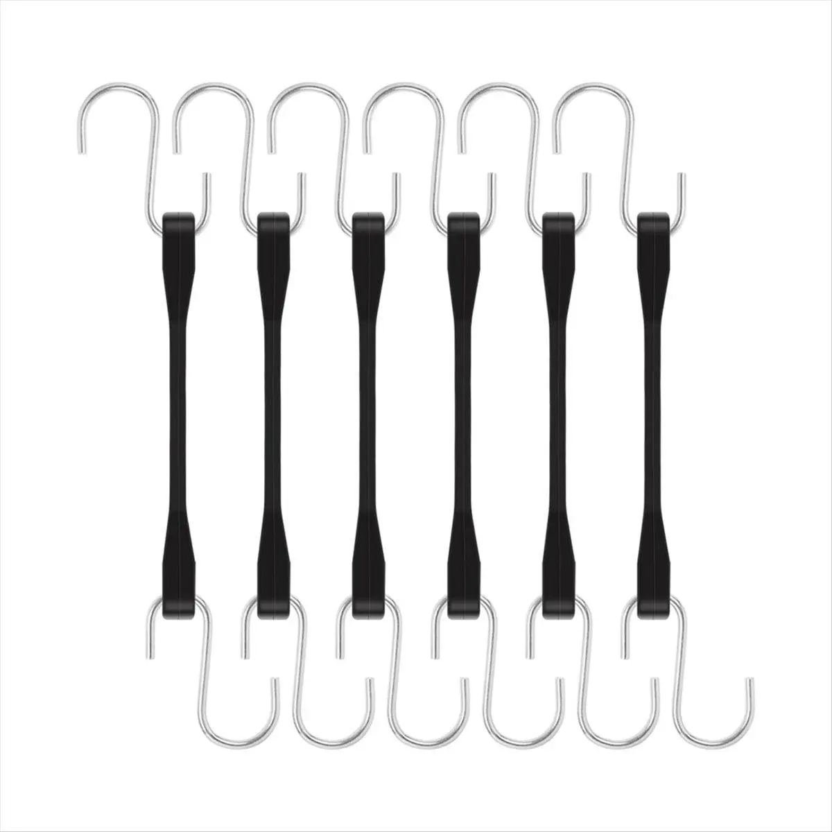Rubber Cords with Hooks 6 Inch,Rubber Bungee Cords Heavy Duty Outdoor Rubber Tie Down Straps with S Hooks for Truck,Van