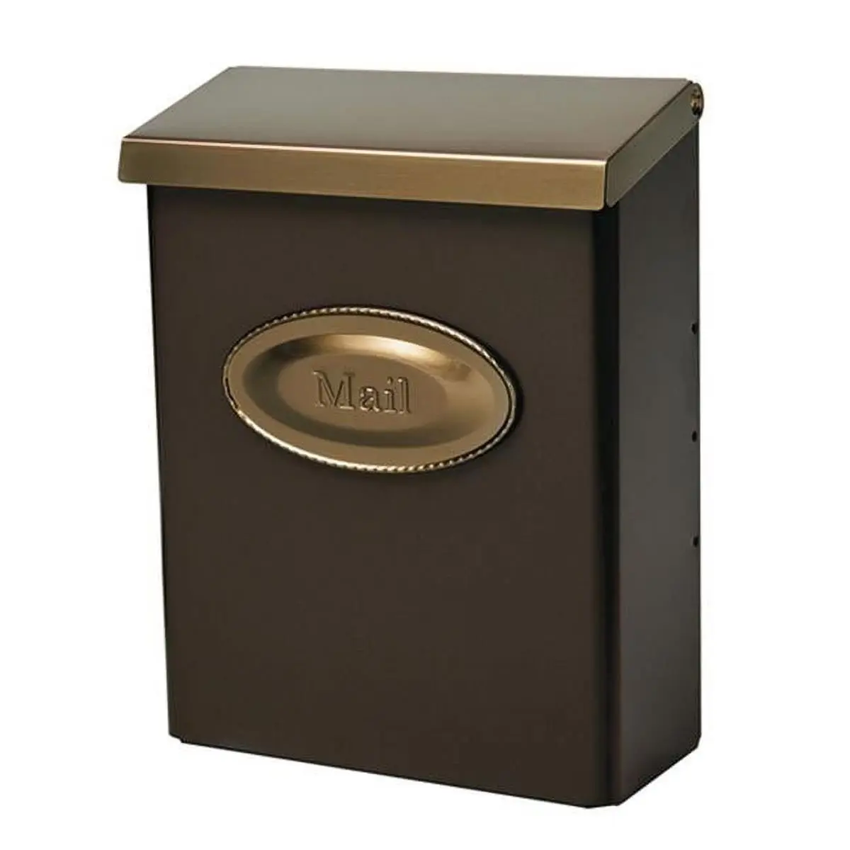 Gibraltar Mailboxes 5664396 Designer Classic Galvanized Steel Wall Mount Mailbox, Venetian Bronze, House Mounted Mailbox, Rust Resistant, Wall Mounting