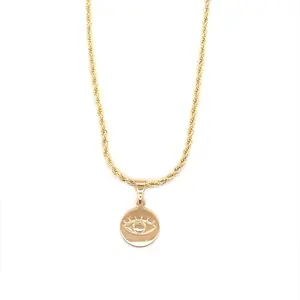 Gold-Filled Emma Evil Eye Necklace  Good Luck Charm
