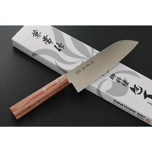 Kanetsune Santoku Knife KC 360 Japanese All Purpose Kitchen Knife With DSR 1K6 Stainless Steel Blade And Wood Handle