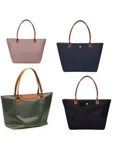 Casual Nylon Shoulder Bag for Women, Foldable & Lightweight, Zipper Closure & Spacious, Perfect for Outdoor Activities