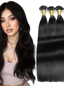 Remy U Tip Hair Extensions, Natural Black, 18-22 Inches, 100s, 80g, High-Quality Remy Hair for Styling