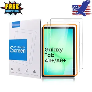 2-Pack Tempered Glass Screen Protector for Samsung Galaxy Tab A11 Plus (A11+) 2025 / Tab A9 Plus (A9+) 2023 11-inch