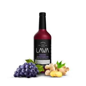 LAVA Premium Concord Transfusion Mix, made with Concord Grape Juice and Ginger Ale. No Artificial Sweeteners. 1-Liter (33.8oz)