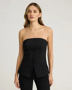 Express Stretch Cotton Cutaway Tailored Tube Top