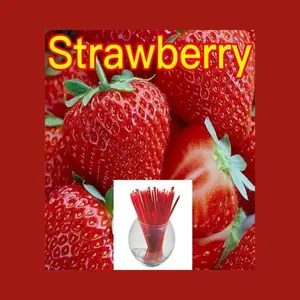 Strawberry – Flavor Infused, 100% Natural, Raw & Unfiltered Honey Sticks (Strawberry)