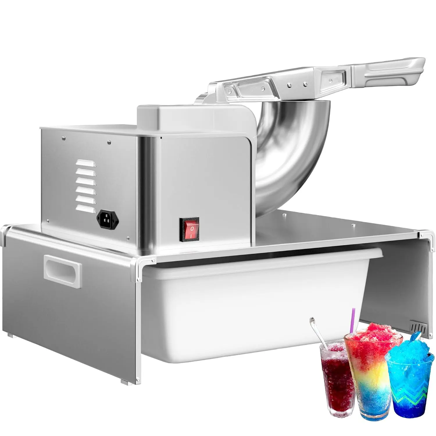 VALONDINO Snow Cone Machine Shaved Ice, 500LB/H Commercial Ice Crusher Shaved Ice Machine Fluffy, 300W Industrial Commercial Big Ice Shaving Machine for Snow Cones for Home Part