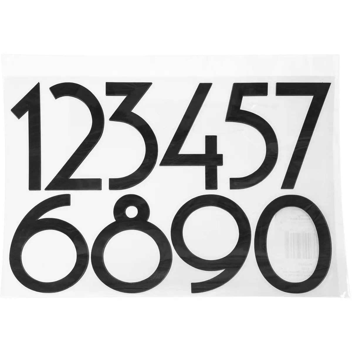 Barska AF13714 4 in. 0-9 Modern Waterproof Number Sticker - Set of 4