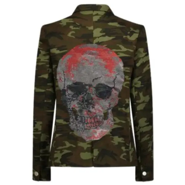 Big Skull Camouflage Blazer
