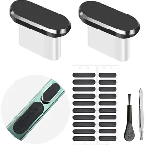 USB C Dust Plug, Type C Anti Dust Cover Protector Cap with Phone Speaker Cover Compatible with iPhone 15 Series, Samsung Galaxy S22/S21/S20, Note 20/10, All USB C Devices