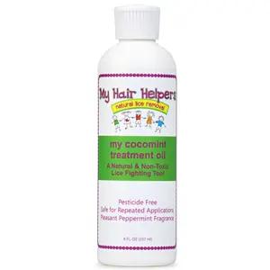 My Cocomint Lice Oil 8oz for 1-2 Children - Gentle Nourishing Coconut Oil & Peppermint Oil Formula for Head Lice Infestations