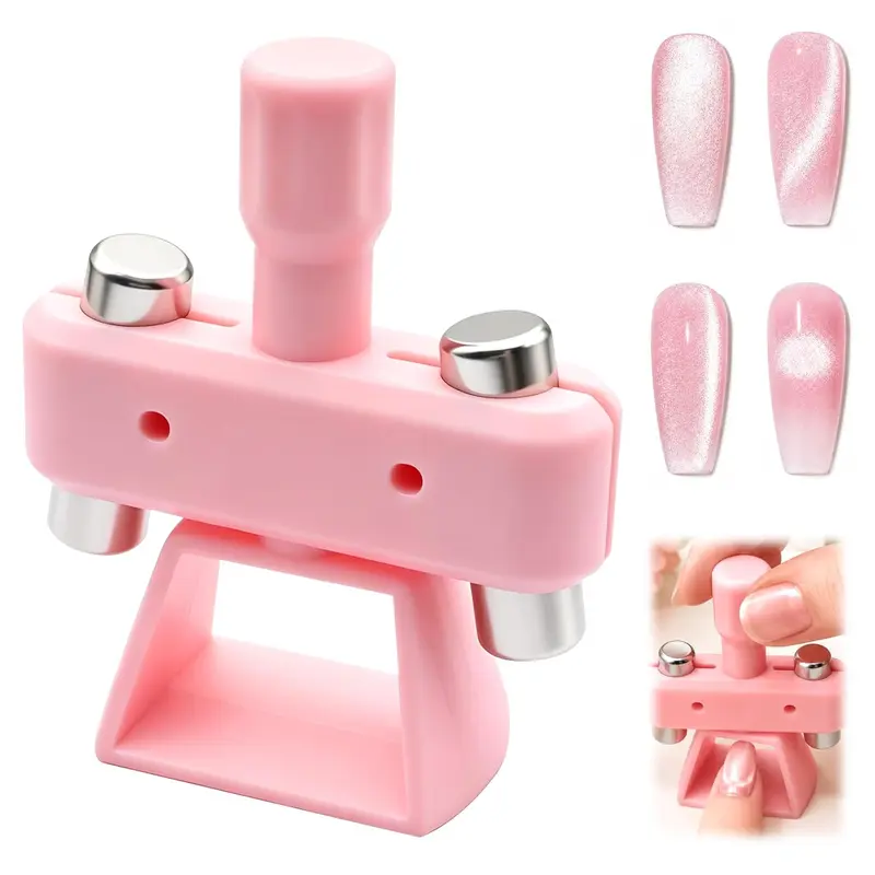 360° Automatic Cat Eye Magnet, Rotating Cat Eye Magnet for DIY Nails. Create stunning French cat eye nail designs easily. Beginner-friendly nail art tool for fast DIY salon-style manicures at home. Nail Products