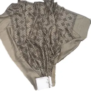 Women's Hand Stitched Kashmiri Shawl Scarf - Green with Floral Design & Embroidery, Perfect for Special Occasions or everyday use. (NO REFUND OR EXCHANGE)