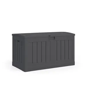 Suncast 7019342 37 x 22 in. & 50 gal Peppercorn Plastic Deck Box