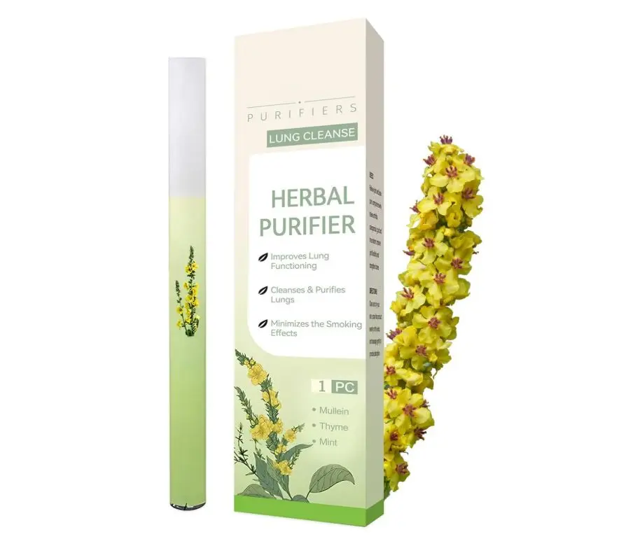**Mullein Herbal Aroma Pen 4 Pack, Botanical Scent Stick with Mullein, Thyme & Peppermint, Fresh Herbal Fragrance, Portable Pen-Style Aroma Set for Home, Office & Travel**