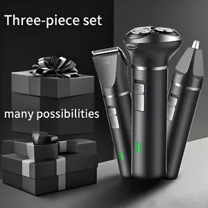 Perfect Father's Day Gift Set, Portable Electric Shaver, Three-In-One Trimmer & Razor, USB Rechargeable, Ideal Men's Holiday Present