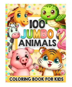 Animals Coloring Book for Kids: For Girls and Boys Ages 4-8 and Toddlers 1-3, 2-4