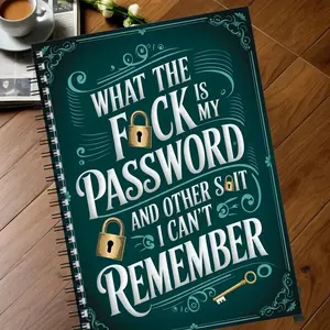 Password Book with Individual Alphabetical Tabs Laminated, Large Print Password Keeper Book for Seniors, A4 Hardcover Internet Password Log Book to Record Website Login Details