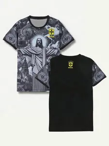 Brazil Special Edition Football Team Jersey, 3D Printed Sports T-Shirt, Stylish Brazilian Fan Jersey, Great Gift for Team Supporters