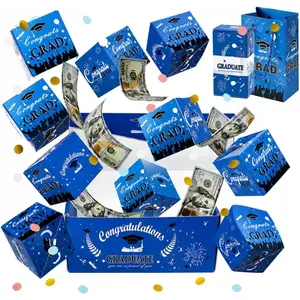 Graduation Surprise Pop-Up Bounce Gift Box, Creative Foldable Red Envelope Box, Multi-scene Luxury Explosion Box for All Occasions