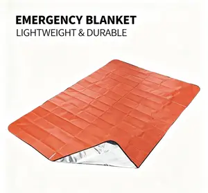 Portable Foldable Emergency Survival Blanket, Waterproof Windproof Thermal Blanket for Outdoor Camping & Hiking