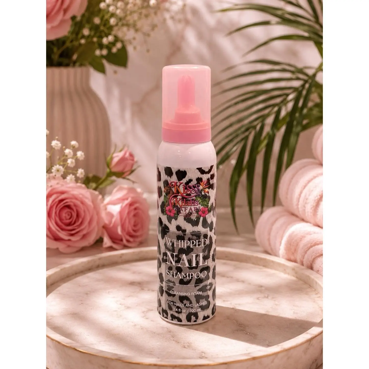 Whipped Nail Shampoo- Vegan strawberry scented cleanser. Comes with Nail Brush & Lash Brush for Gentle Cleansing and Care Nail Care Nail Polish