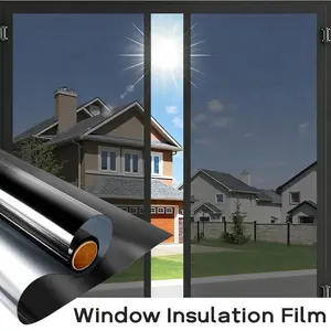 One Way Privacy Window Film Mirror Window Tint for Home Daytime Privacy Heat Control Anti UV Static Cling Covers