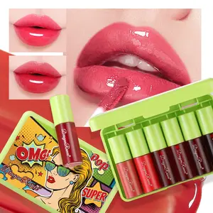 6-Piece Lipstick Set, Lipgloss, Waterproof & Moisturizing, Vibrant Berry Shades, Easy Application, Perfect for Daily Use & Special Occasions