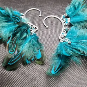 Eccentric Expressionz Feathered Earring Cuffs