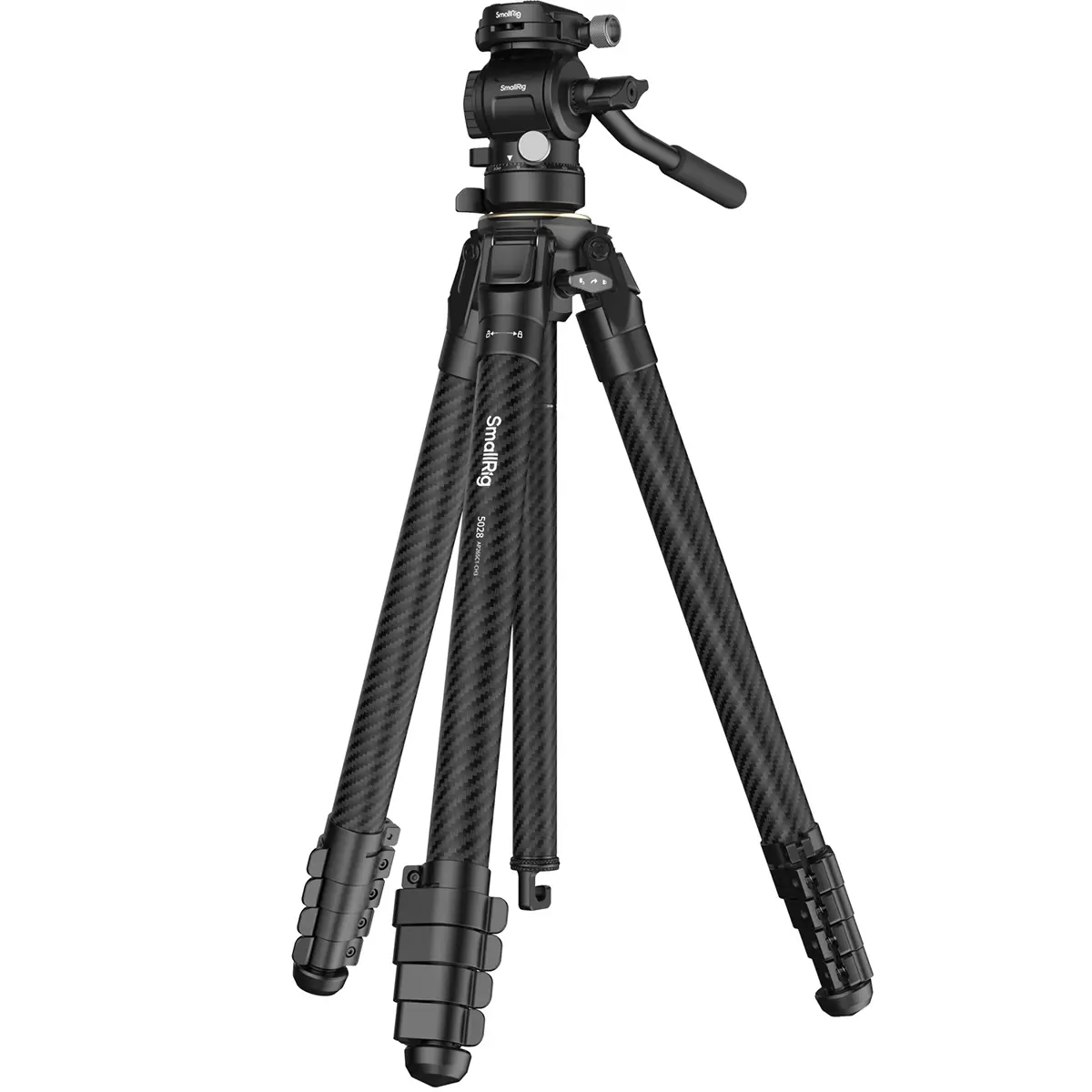 SmallRig Portable 5-Section Carbon Fiber Travel Tripod with Ball Head, Black