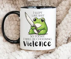 Kawaii Frog Coffee Mug: Offensive Sarcastic Gift