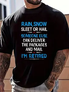 100% Cotton Retired Mail Letter Carrier Postal Worker Retirement T Shirt T-Shirt Women's Men's Graphic Tee Crew Neck summer vacation Tops