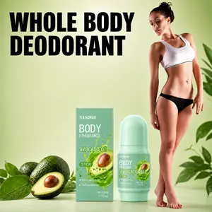 Avocado Oil Body Fragrance Stick, Whole Body Deodorant Balm for Women, Fresh Fruity Scent, Portable Underarm & Body Odor Care Stick, 50g