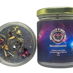 Blockbuster Candle Handmade Ritual Candle | Remove Obstacles and Blockages | Made with Herbs & Essential Oils | Hoodoo, Voodoo, Wicca, Pagan