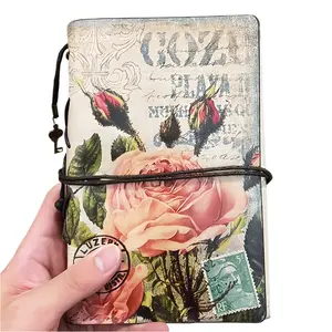 Aesthetic London Travel Journal "Have a Good Day" Faux Leather Notebook with Floral Design for Travelers and Daily Writing, Smooth Touch Journal with Classic Look and Feel outdoorfun