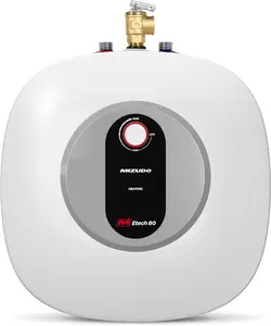 MIZUDO Electric Mini Tank Water Heater - 8.0 Gallon Point of Use Instant Hot Water Heater for RV, Camper, Kitchen, Food Truck, 120V 1440W, Under Sink, Wall or Floor Mounted, Easy to Install Shower Set