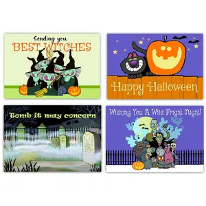 Stonehouse Collection Assorted Halloween Postcards - 4 x 6 Happy Halloween Postcards - 40 Halloween Postcards