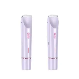 Electric Hair Trimmer for Women, 2 Boxes Rechargeable 2 in 1 Body & Facial Diffuser Hair Removal Double Head Trimmer for Face Underarm Legs